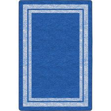 Flagship Carpets Double Light Tone Border Blue Rug