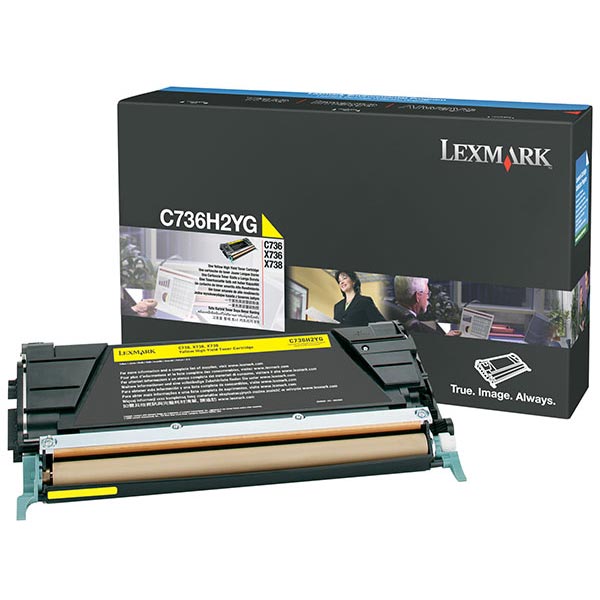 Lexmark C736H2Y Yellow OEM Laser Toner Cartridge