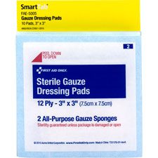 First Aid Only Sterile Gauze Dressing Pads