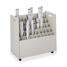 Safco 50-Compartment Mobile Roll File