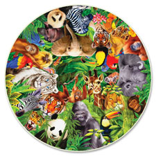 A Broader View Wild Animals 500-piece Round Puzzle