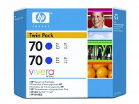 HP CB349A (HP 70) Blue OEM Ink Cartridge (twin pk)