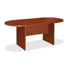 Lorell Essentials Cherry Oval Conference Tables