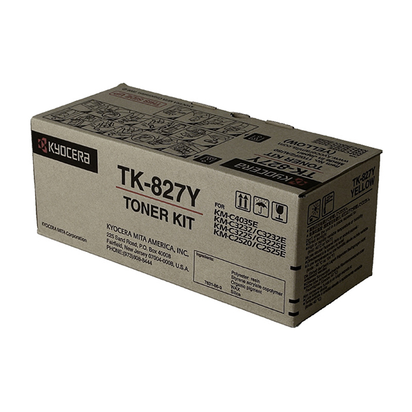 Kyocera Mita 1T02FZAUS0 (TK-827Y) Yellow OEM Toner Cartridge