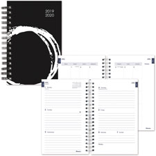 Rediform Black w/White Cover Academic Planner