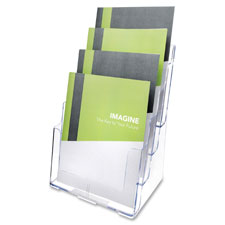 Deflecto 4-Tier Magazine Size Literature Holder