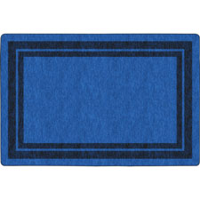 Flagship Carpets Double Dark Tone Border Blue Rug