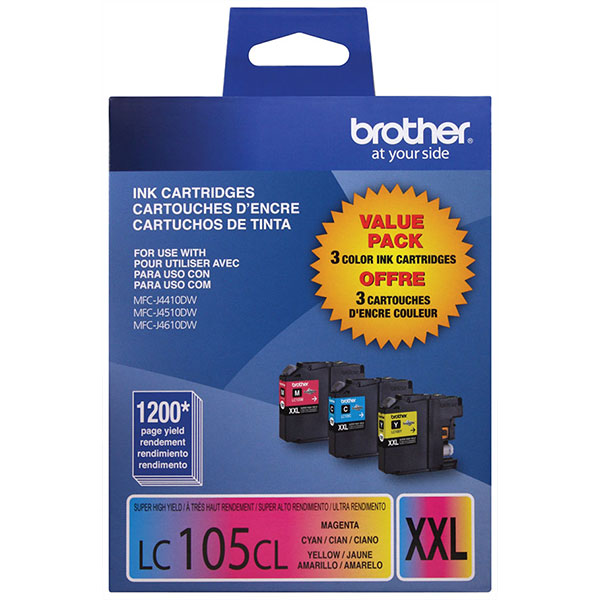 Brother LC-1053PKS Cyan, Yellow, Magenta OEM InkJet Ink