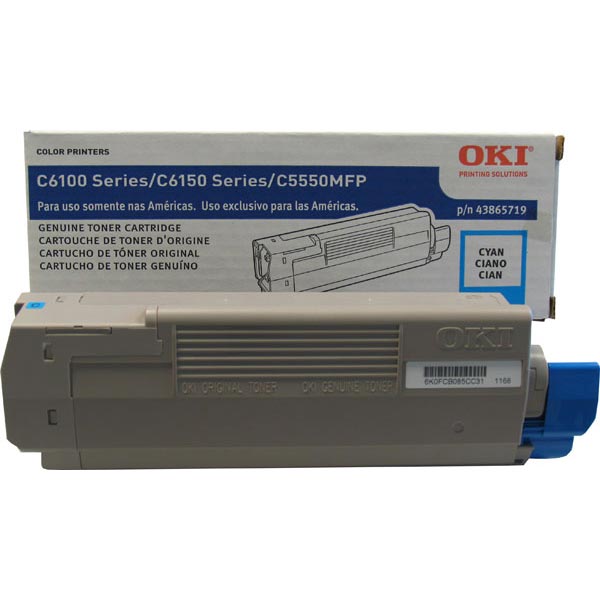 Okidata 43865719 Cyan OEM Toner Cartridge