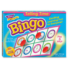 Trend Telling Time Bingo Game