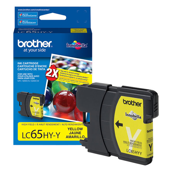 Brother LC-65HYY Yellow OEM Inkjet Cartridge