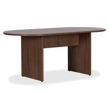 Lorell Essentials Walnut Laminate Oval Conf. Table