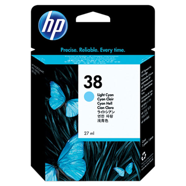 HP C9418A (HP 38) Light Cyan OEM Inkjet Cartridge