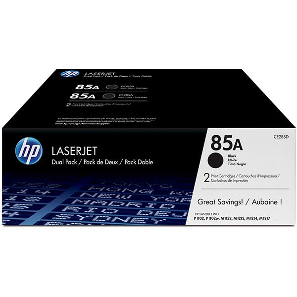 HP CE285AD (HP 85A) Black OEM Smart Print Cartridge (Dual Pack)