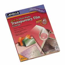 Apollo Quick-Dry InkJet Printer Transparency Film