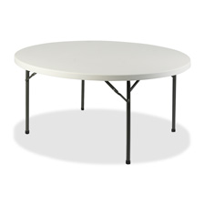 Lorell Ultra-Lite Round Platinum Banquet Table