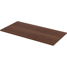 Lorell Workstation Straight Edge Walnut Tabletop