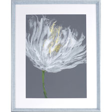 Lorell White Flower Design Framed Abstract Art