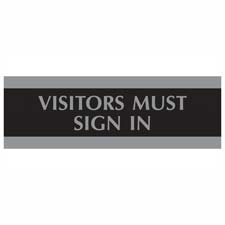 U.S. Stamp & Sign Visitors Must Sign In Sign