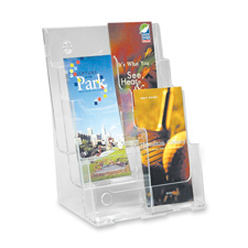 Deflecto 6-Leaflet Tiered Literature Holder