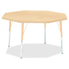 Jonti-Craft Adult Hgt Maple Top/Edge Octagon Table