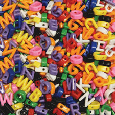 Chenille Kraft Upper Case Letter Beads