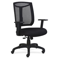 Lorell Mesh Back Chair w/Air Grid Fabric Seat