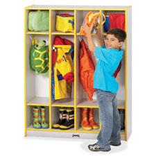 Jonti-Craft Rainbow Accents 4 Section Coat Locker