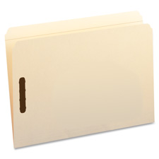 Smead Straight Cut Tab File Folders w/ Fasteners