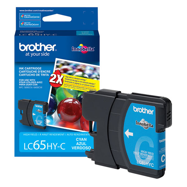 Brother LC-65HYC Cyan OEM Inkjet Cartridge