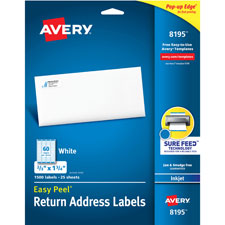 Avery Easy Peel Inkjet Return Address Labels