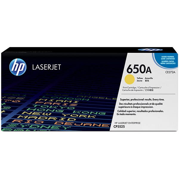 HP CE272A (HP 650A) Yellow OEM Laser Toner Cartridge