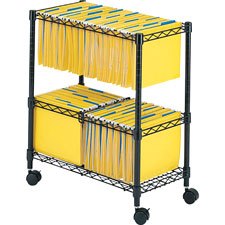 Safco 2-Tier Rolling Hanging File Cart