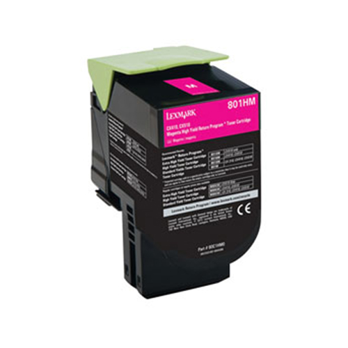 Premium Quality Magenta Toner Cartridge compatible with Lexmark 80C1HM0