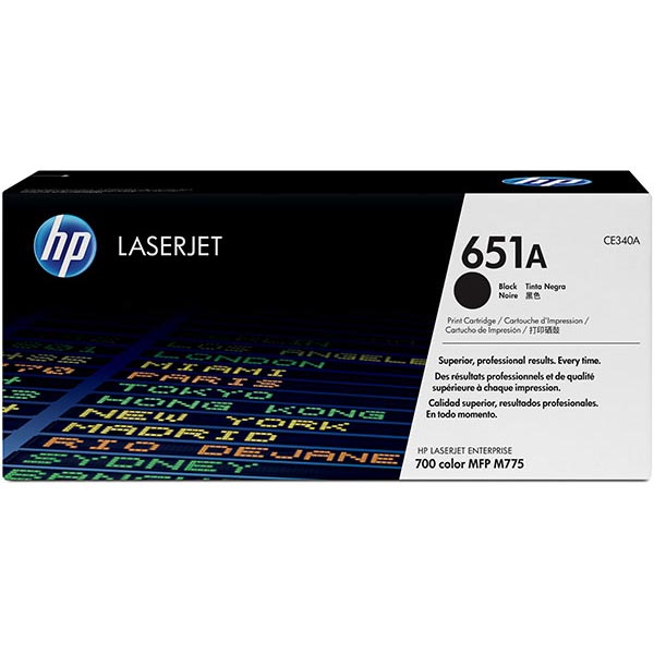 HP CE340A (HP 651A) Black OEM Toner Cartridge