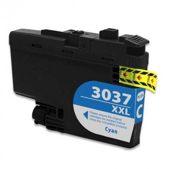 Premium Quality Cyan Super High Yield Inkjet Cartridge compatible with Brother LC-3037C
