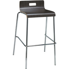 Lorell Bentwood Low Back Cafe Stool