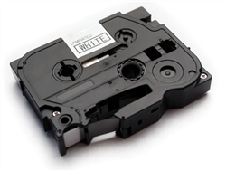 Premium Quality Black Print on White Label Tape compatible with Brother TZe-221 (TZ-221)