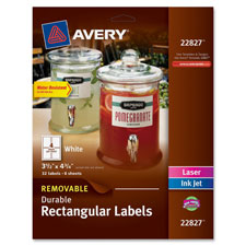 Avery Removable Durable Rectangular Labels