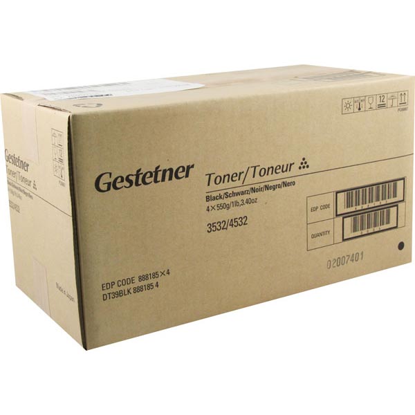 Gestetner 89887 Black OEM Toner Bottles (4 pk)