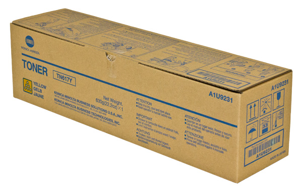 Konica Minolta TN-617Y (A1U9231) Yellow OEM Toner Cartridge