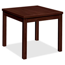 HON Mahogany Laminate Occasional Corner Table