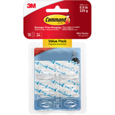 3M .5 lb. Command Clear Mini Hooks