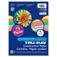 Pacon Tru-Ray Assorted Color Construction Paper