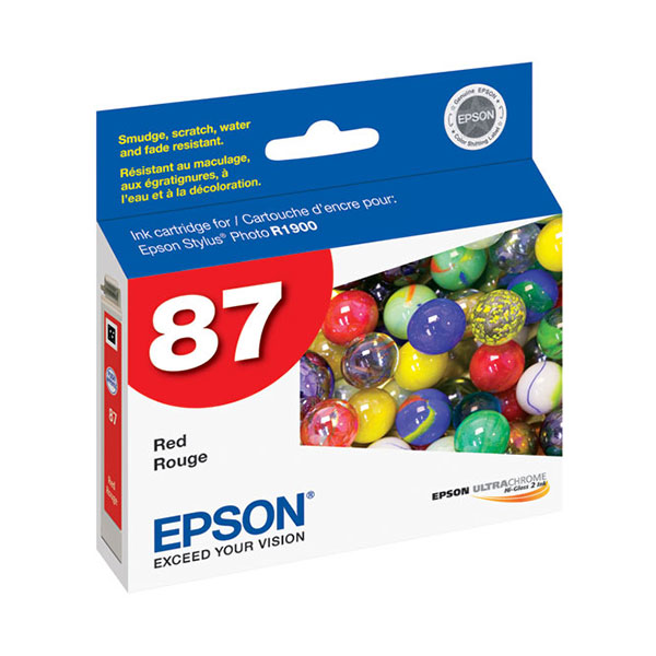 Epson T087720 (Epson 87) Red OEM Inkjet Cartridge