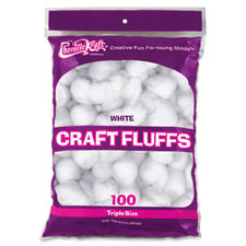 Chenille Kraft White Craft Fluffs