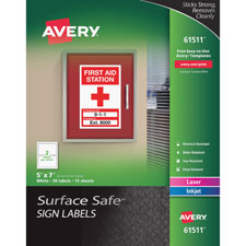 Avery Surface Safe Sign Labels