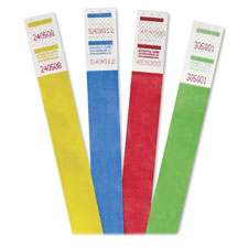 Advantus 500-Pack Tyvek Colored Wrist Bands