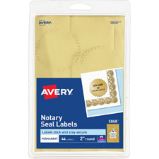Avery Print or Write Gold Notrarial Labels