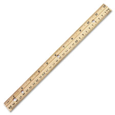 Charles Leonard Metal Edge 12" Wood Ruler